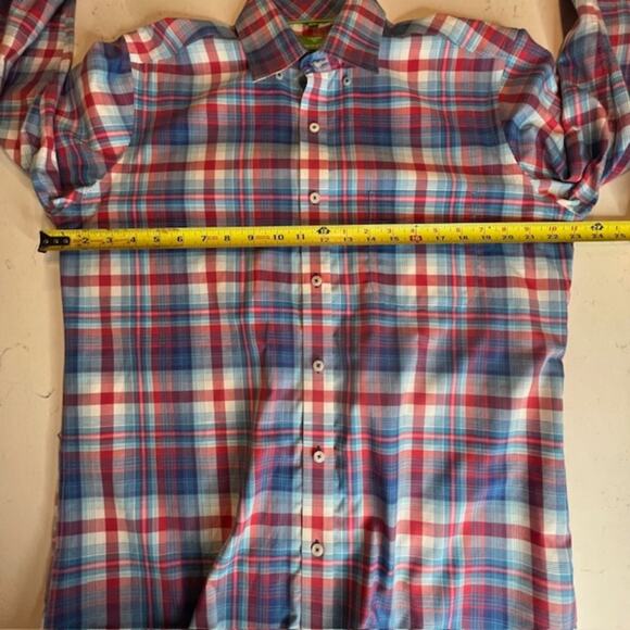Non-Iron Classy Plaid Button Down Stretch Sz Medium - Picture 7 of 11